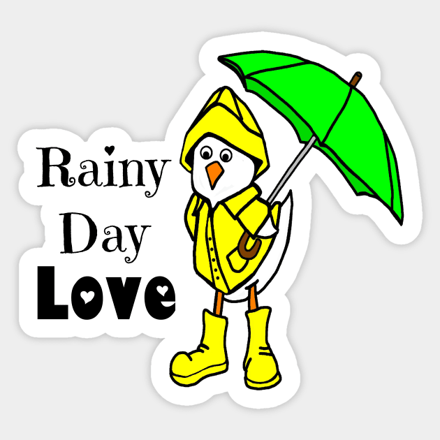 Rainy Day Love Duck Sticker by imphavok